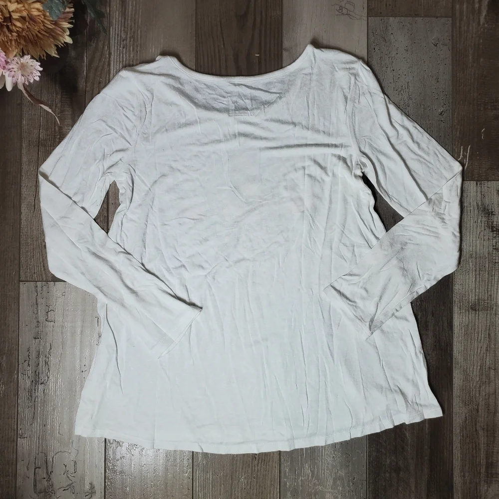 Justice Girls Christmas Holiday Unicorn Long Sleeve Tee Shirt Size 12 EUC